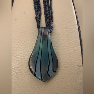 Dichroic Glass Beaded Necklace